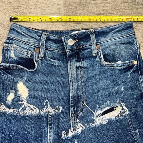 We The Free High Rise Slim Straight Jeans, Intentional Distressed, Women’s 26 - Picture 4 of 11